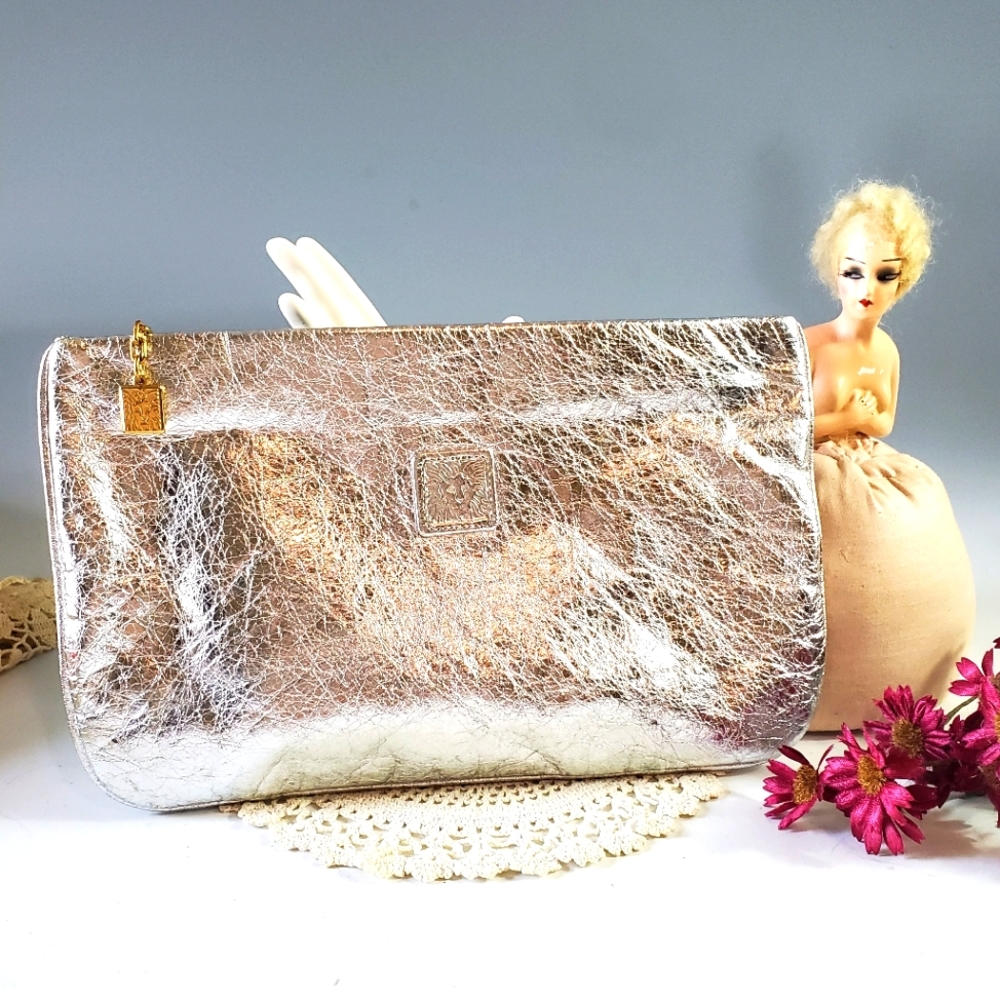 Anne Klein Silver Clutch